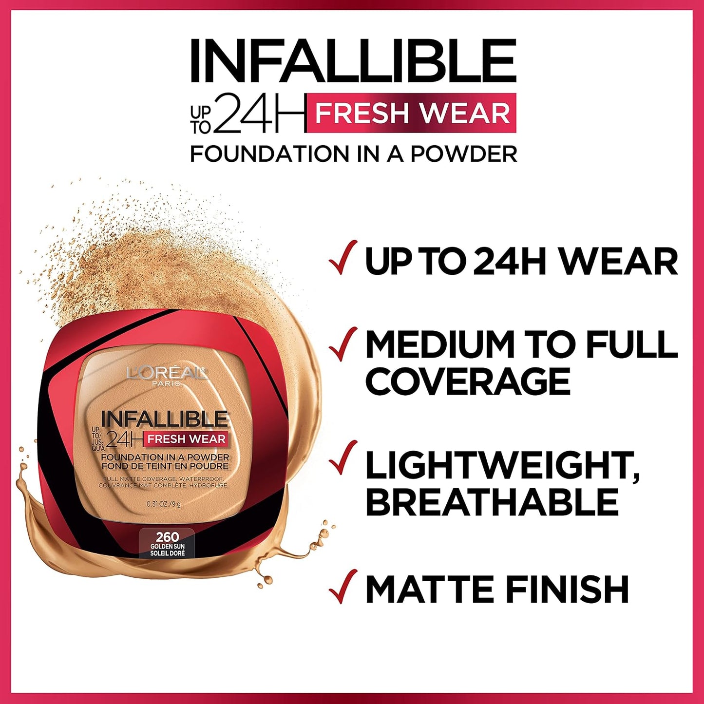 L'Oréal Paris Infaillible 24H Fresh Wear Foundation in a Powder