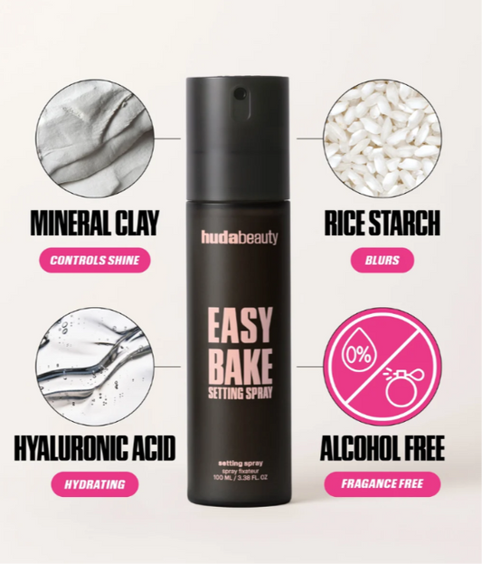 HUDA BEAUTY EASY BAKE SETTING SPRAY WITH 16-HOUR WEAR