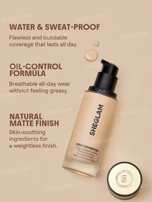 SHEGLAM Complexion Pro Long Lasting Breathable Matte Foundation