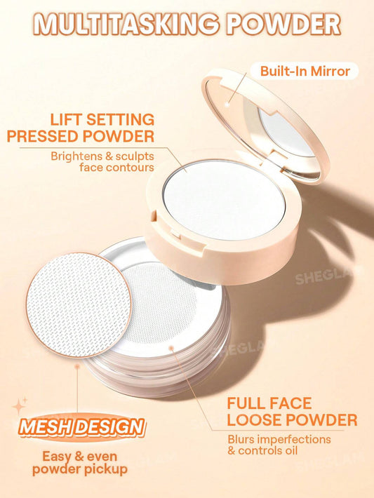SHEGLAM Insta-Ready Ultra-Fine Blur & Lift Setting Powder Duo