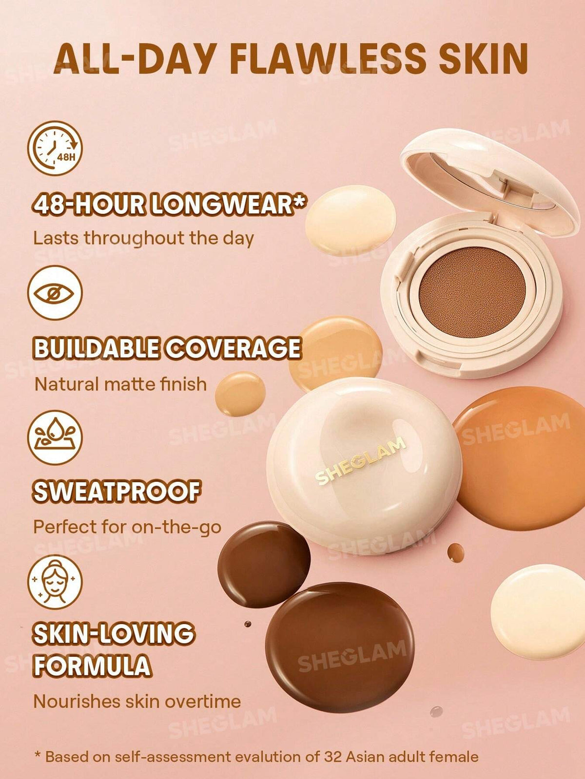 SHEGLAM Lock & Go Long-Lasting Cushion Foundation