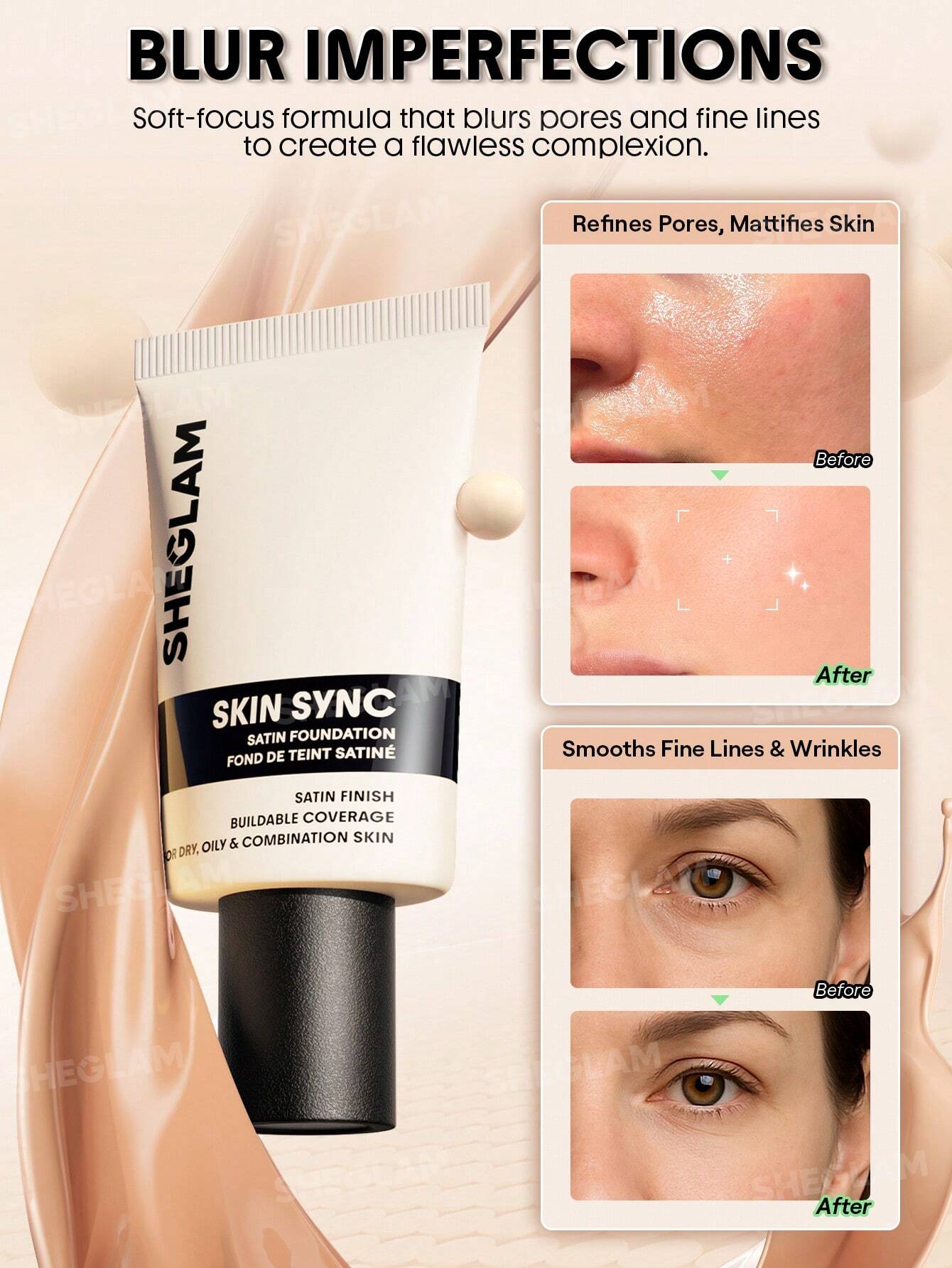 SHEGLAM Skin Sync Satin Foundation
