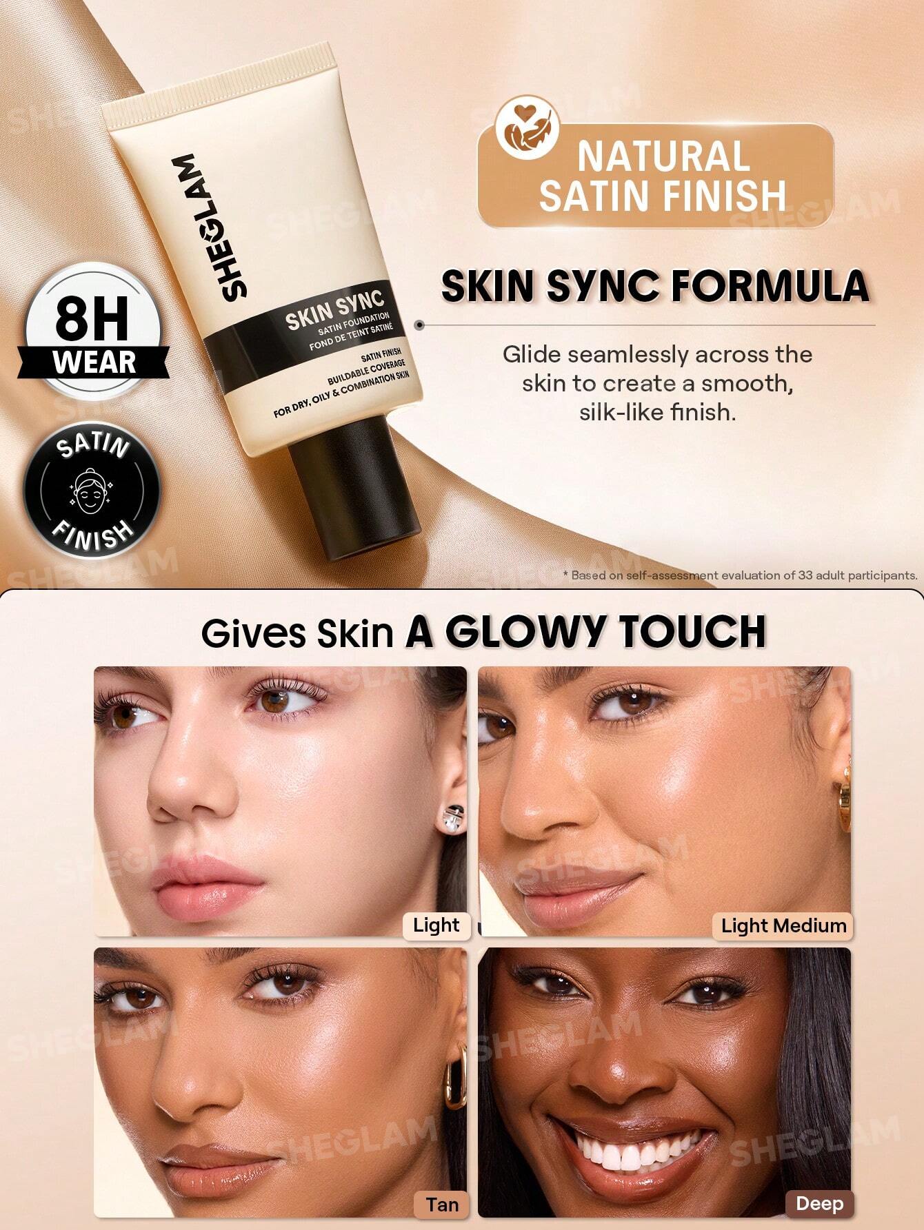 SHEGLAM Skin Sync Satin Foundation